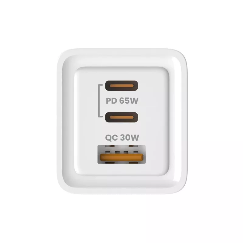 Alimentatore SAVIO LA-07 GaN 65W, USB, QC4.0+, PD 3.0, bianco