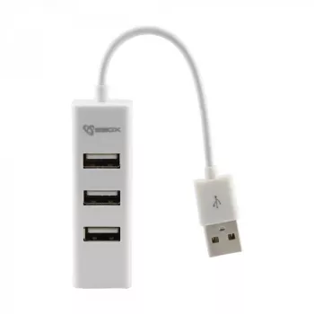 Sbox H-204W HUB USB 4 porte bianco cocco