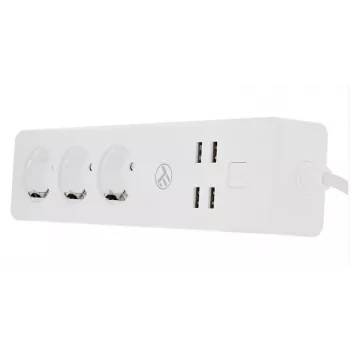 Ciabatta smart Wi-Fi Tellur con 3 prese AC e 4 porte USB (4A)
