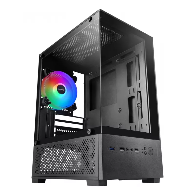 Case per PC mini-tower TACENS Mars Gaming MC-SE2 — Mini-ITX / Micro-ATX, nero, finestra laterale, alimentatore sul fondo, supporta 2x2,5 pollici + 1x3,5 pollici