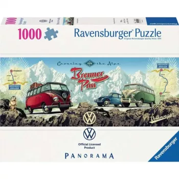 Puzzle Panorama - Mit dem Bulli über den Brenner 1000 pezzi