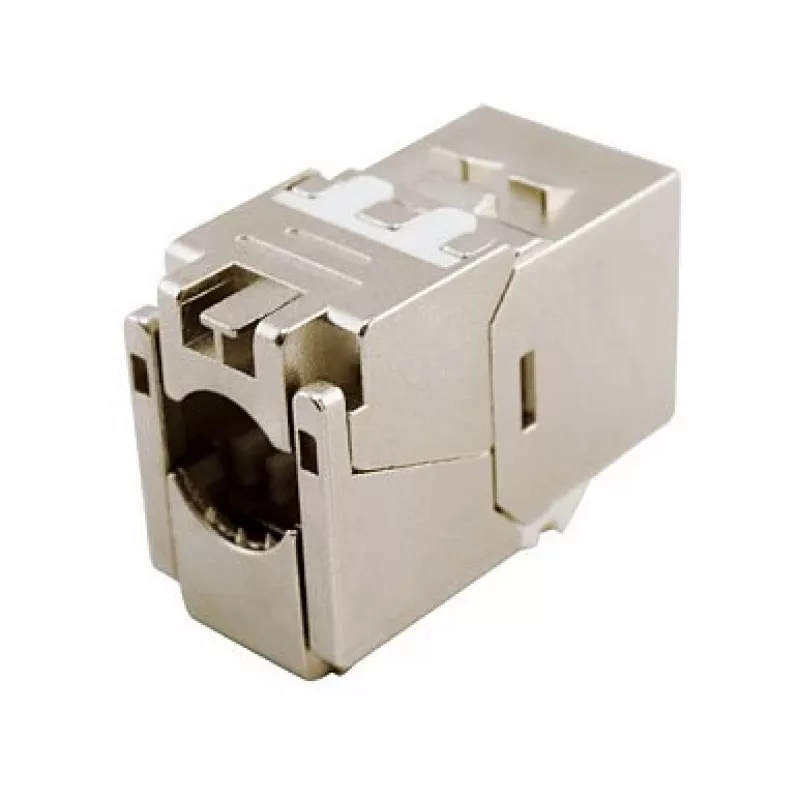 Jack Keystone Cat.6A schermato sottile, EQUIP 767223, senza attrezzi, RJ-45, piatto, argento, 8 pz.