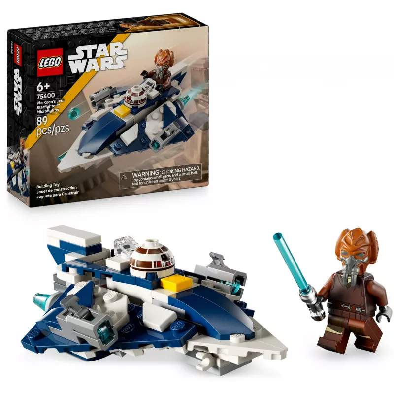 LEGO Microfighter Star Wars Starfighter Jedi di Plo Koon 75400 — 89 pezzi, 1 minifigura, età 6+