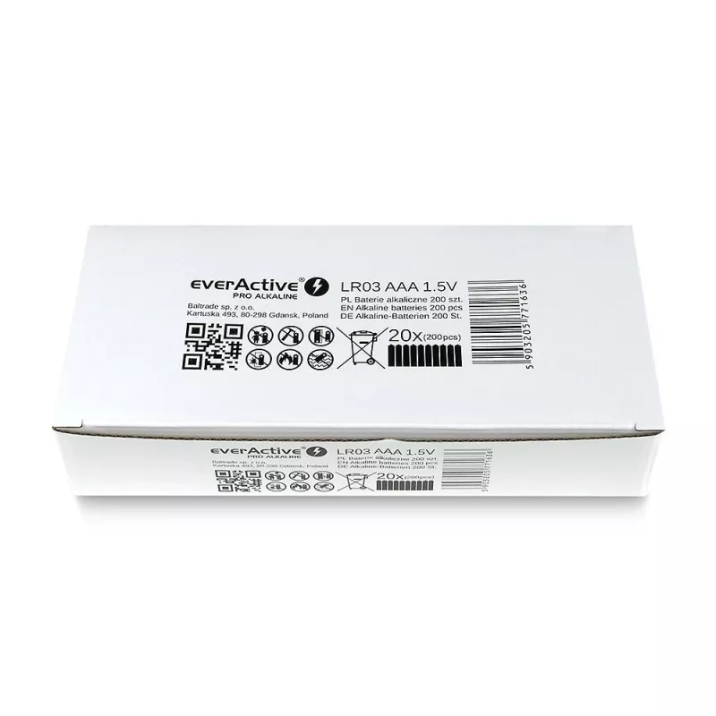 Batteria alcalina monouso everActive LR0310PAK AAA 1,5 V 1250 mAh confezione da 10