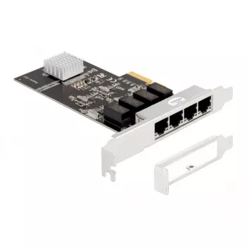DeLOCK Scheda PCI Express x4 4 x RJ45 Gigabit LAN RTL8111 - PCIe - RJ-45 - PCIe 2.0 - Argento - PC - Windows 10 - Windows 11 - Windows 8.1 (88618)