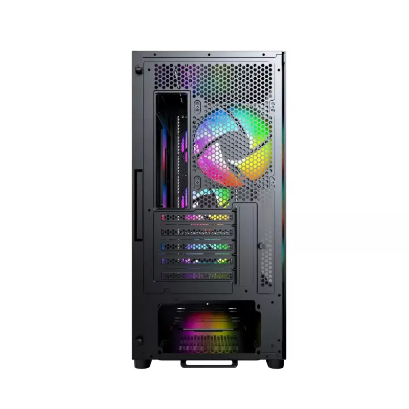 Case PC Micro Tower Montech X5M (B) – Micro-ATX/Mini-ITX, 3x120mm anteriore, 1x120mm posteriore, supporta alimentatori ATX, 2x3,5