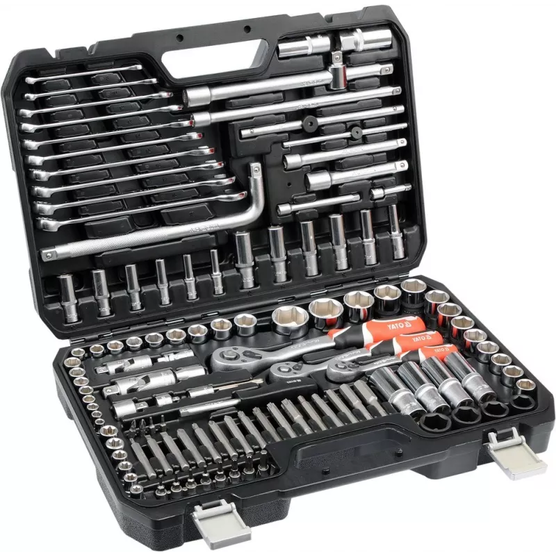 YATO SET DI CHIAVI A VITE E A BUSSOLA 1/4, 3/8, 1/2 128 pezzi 38872