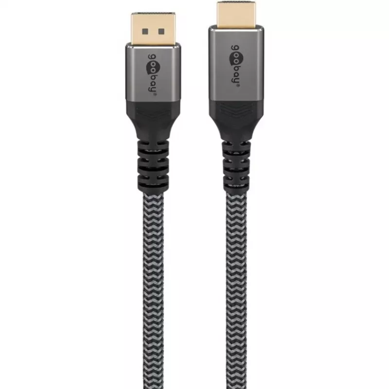 Goobay 65268 Adattatore cavo video 1 m DisplayPort HDMI grigio (65268)