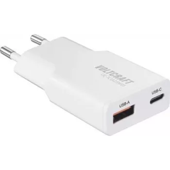 Voltcraft UC-1C1A25W01 caricabatterie USB 1x USB-A USB-C ricarica rapida PD 3.0 bianco (VC-17010775)
