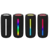 Altoparlante stereo portatile TRACER Stripe nero — 10 W RMS, Bluetooth/cablato, USB-A e USB-C, MicroSD, batteria ricaricabile integrata (fino a 5 h)
