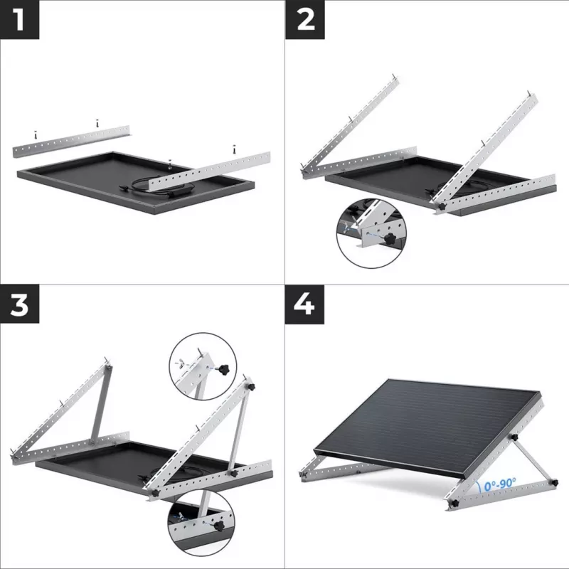 Kit di montaggio EcoFlow AA-FRAME-28IN autoportante argento