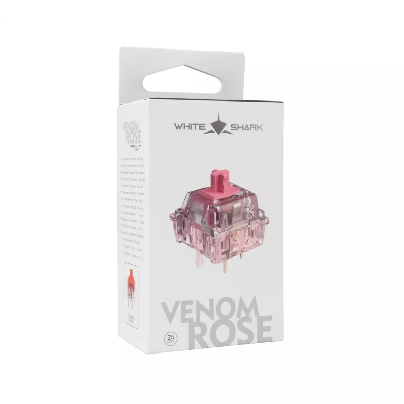 White Shark Venom Rose interruttori meccanici per tastiera, 25 pz.