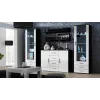 Credenza per soggiorno Cama UNI nero/bianco lucido