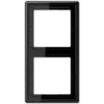 Placca a parete JUNG LS 982 SW nero, duroplast, senza viti, 81×152 mm