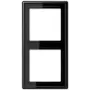 Placca a parete JUNG LS 982 SW nero, duroplast, senza viti, 81×152 mm