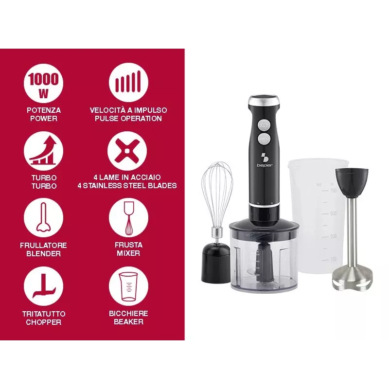 Frullatore a immersione Beper P102FRU151