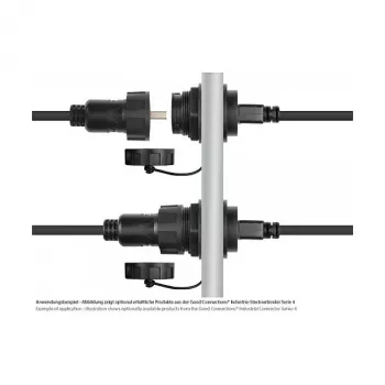 Good Connections connettore industriale S4 cavo USB 2.0, USB-A a Mini-USB, 1 m (IC04-U202)