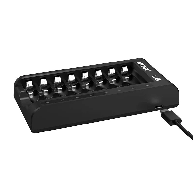 Caricabatterie AA/AAA 1,5 V e 1,2 V, smart - 8 slot