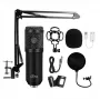 Microfono PC con filo MEDIA-TECH MT397K con ingresso XLR, supporto da tavolo, cavo 2,4 m, 20–20000 Hz, sensibilità -32 dB