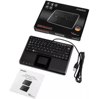 Perixx PERIBOARD-510H Plus tastiera USB spagnolo nero (PERIBOARD-510 H PLUS ES)