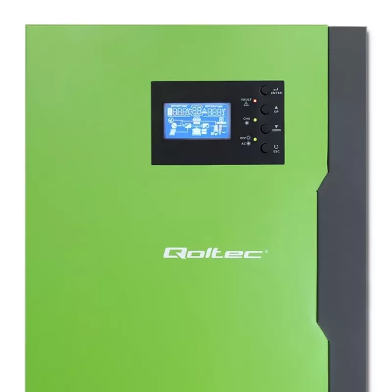 Inverter off-grid Qoltec 53887 inverter solare 10 kVA litio polimero nero