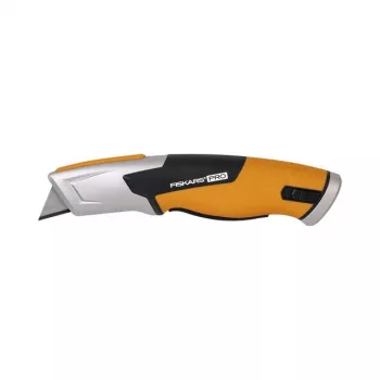 Fiskars 1062938 coltello universale nero, arancione coltello a lama trapezoidale