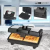 Clatronic WA 3606 macchina per waffle 2 waffle nero, acciaio inox 800 W