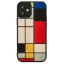 Custodia per cellulare Man and Wood per iPhone 12 mini — retro in legno, cornice nera
