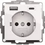 Gira Presa SCHUKO USB, 2 posti, bianco puro, modello 245903