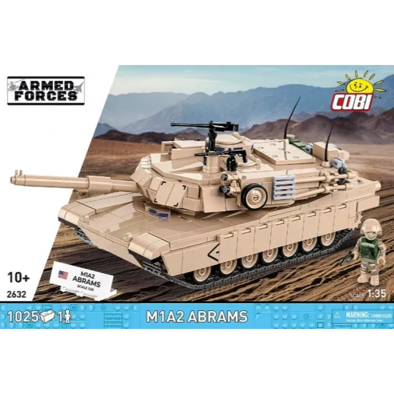 Set da costruzione a mattoncini Cobi M1A2 Abrams 1025 pezzi modello COBI-2632