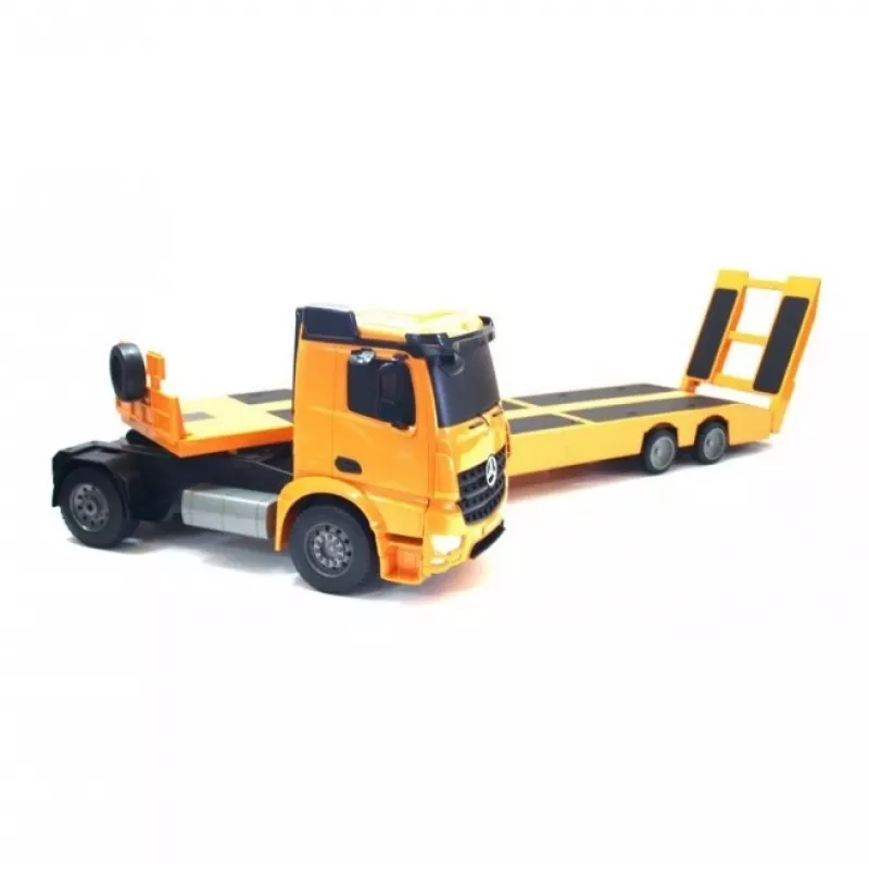 Double E scala 1/20 RC Mercedes-Benz Arocs con rimorchio a pianale preassemblato