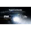 Nitecore HC70 UHE torcia frontale, 1600 lm, 6 LED, IP68, ricaricabile via USB, alluminio, 172 g, nera