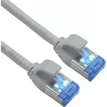 ROLINE cavo patch S/FTP Cat.6A TPE adatto PoE senza grovigli grigio 1.5m - rete - CAT 6a