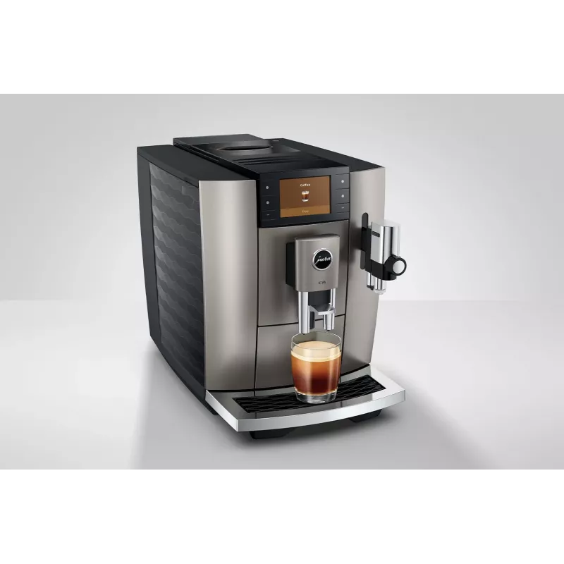 Macchina per espresso JURA E8 automatica 1,9 l argento – 15 bar, display 3,5 pollici, macinacaffè, montalatte