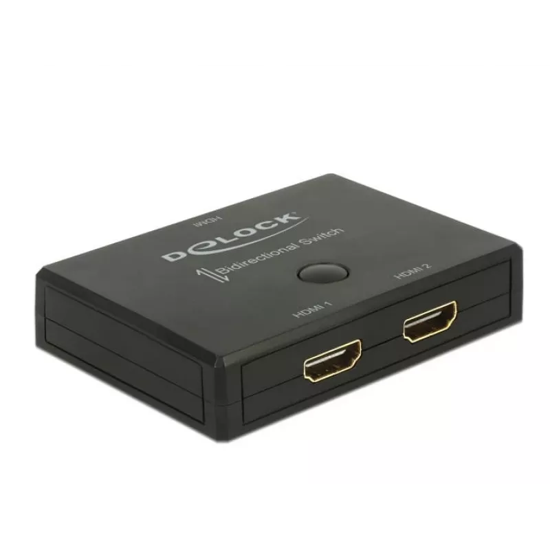 Switch DeLock HDMI 2 - 1 bidirezionale 4K 60 Hz - switch video/audio - 2 x HDMI - desktop