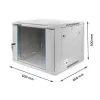 Armadio rack QOLTEC 19 pollici 9U 600x500x600 montaggio a parete o a pavimento case per server