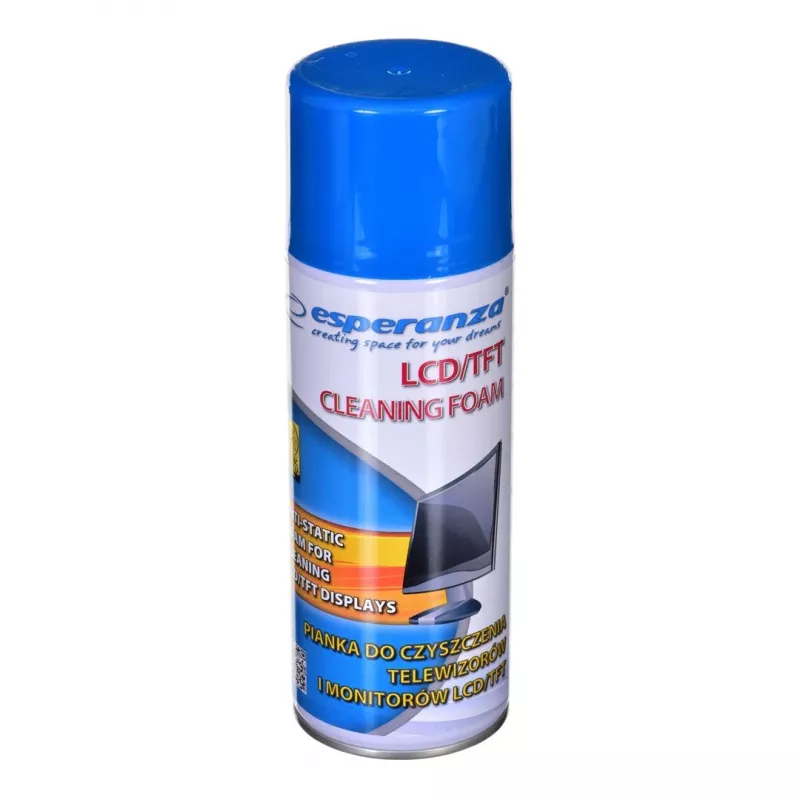 Schiuma detergente per apparecchiature ESPERANZA ES119 — 400 ml per schermi LCD/TFT/Plasma, multicolore