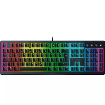 Razer Ornata V3, switch meccanico-membrana, 10 zone di illuminazione Razer Chroma RGB, Ultrapolling 1000 Hz, tasti retroilluminati, poggiapolsi soft-touch - layout tedesco