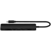 Adattatore multiporta slim 7-in-1 USB-C Satechi Ethernet (USB-C PD, 2x USB-A, HDMI 4K, Ethernet, lettore schede micro/SD) (nero)