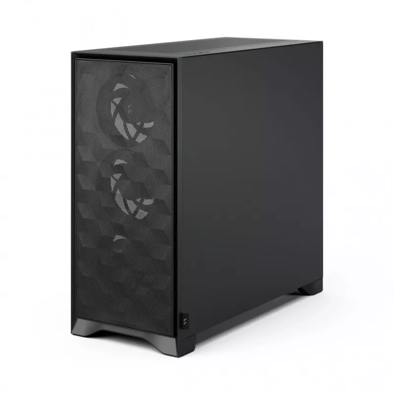 Case PC Fractal Design Pop 2 Air Black TG Midi Tower – ATX, 3 ventole frontali da 120 mm, supporta unità da 2,5