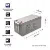 Batteria AGM ricaricabile QOLTEC 53069 12V 200Ah per alimentazione di backup e sistemi UPS