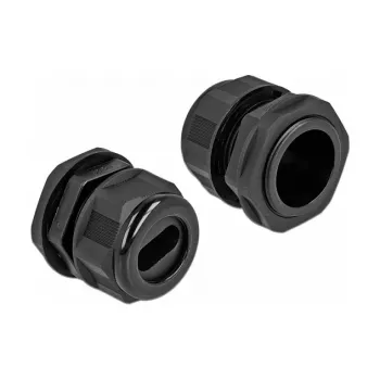 Pressacavo DeLOCK 60389 nero plastica 2 pz.