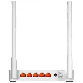 Router da tavolo TOTOLINK N300RT — single-band 2,4 GHz Wi‑Fi 4, 300 Mbit/s, 5 porte RJ-45 Fast Ethernet, 2 antenne esterne 5 dBi