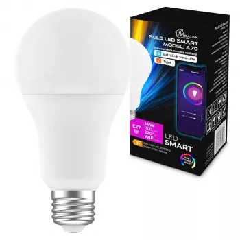 Lampada LED Extralink Smartlife E27 A70 2700–6500K Wi‑Fi 220–240V
