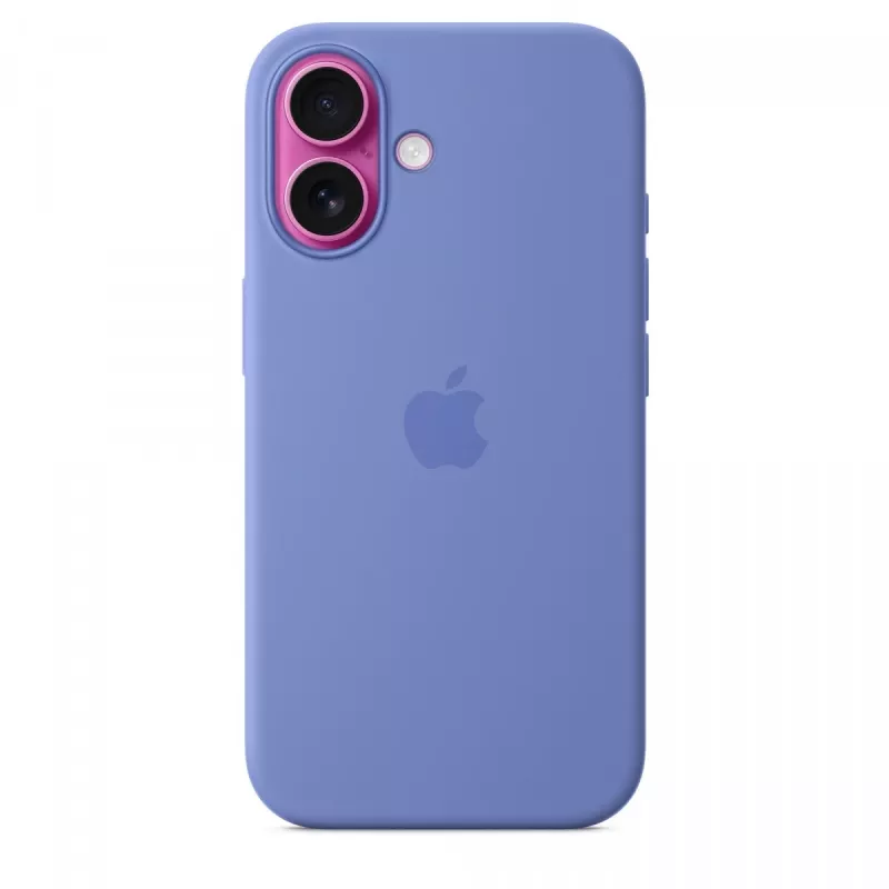 Custodia in silicone per iPhone 16 con MagSafe - pervinca