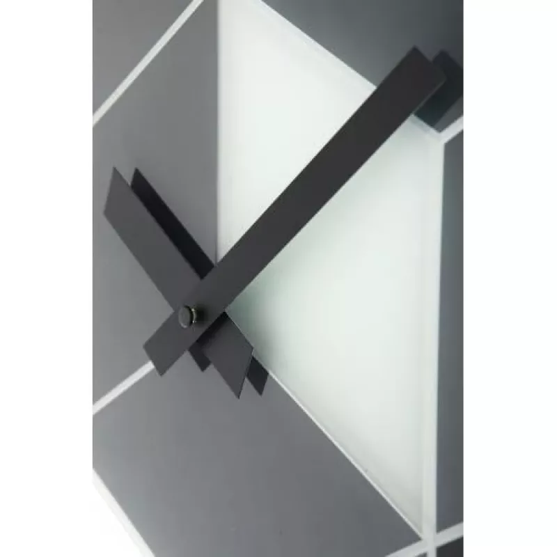 NeXtime orologio 8171 Cubic, 43,5x37 cm, da parete, nero/bianco/grigio