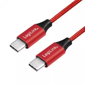 LOGILINK CU0156 LOGILINK - Cavo USB 2.0, connettore USB-C maschio a connettore USB-C maschio, rosso, 1 m