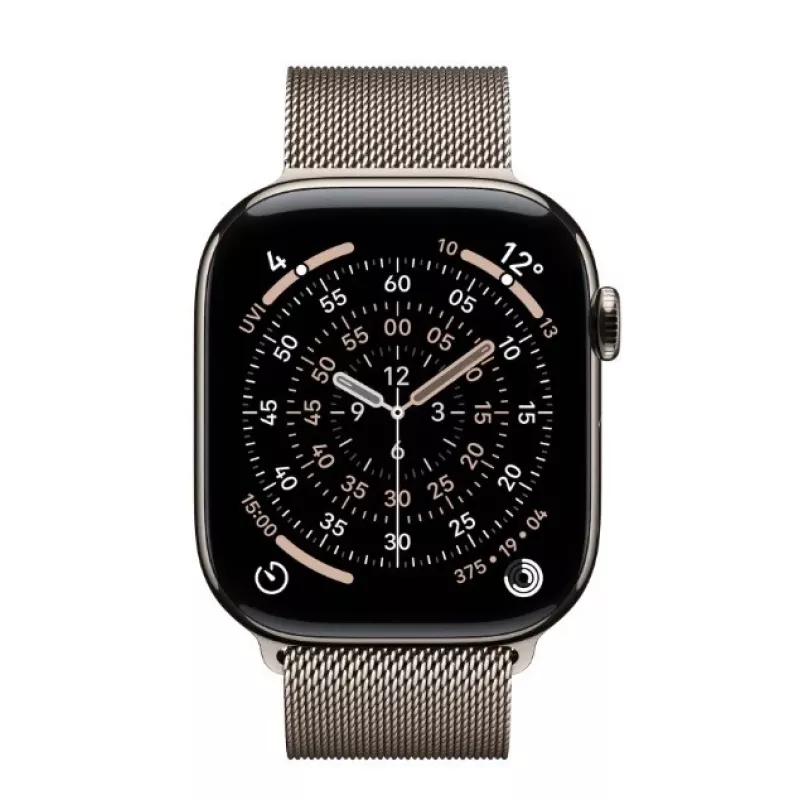 Apple Watch Series 11 GPS + Cellular 42mm cassa in titanio Natural con cinturino Milanese Loop Natural