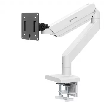 Supporto per monitor ONKRON G110-BG per 1 display 15 kg, fino a 106,7 cm (42 inch), VESA 75x75–100x100, montaggio a morsetto/passacavo, nero/grigio