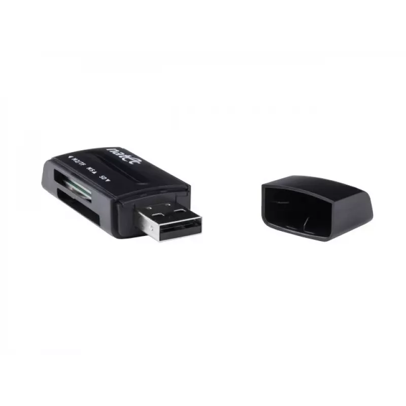 Natec MINI ANT 3 lettore di schede USB 2.0 (SD, SDHC, MMC, M2, microSD), nero (NCZ-0560)